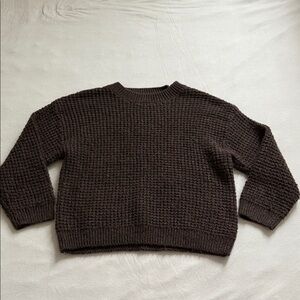 Zara Kids Dark Brown Textured Sweater Size 3 Years